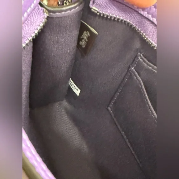 Coach Lavender Crossbody Bag with Silver Details - Picture 9 of 10